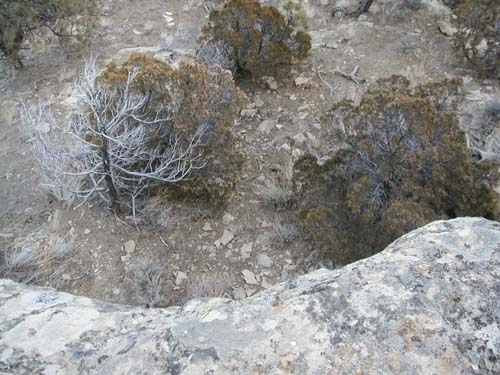 Looking down from spot of fall !